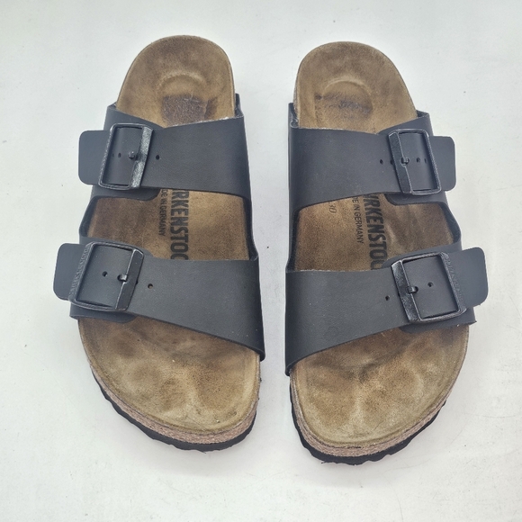 Birkenstock Arizona Black Cork Footbed Sandals Size 39 (US 8–8.5 Women) - Picture 2 of 9
